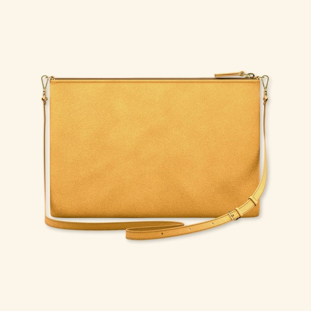 Serraje Amarillo | Bolso de piel para mujer | Con Tira ajustable