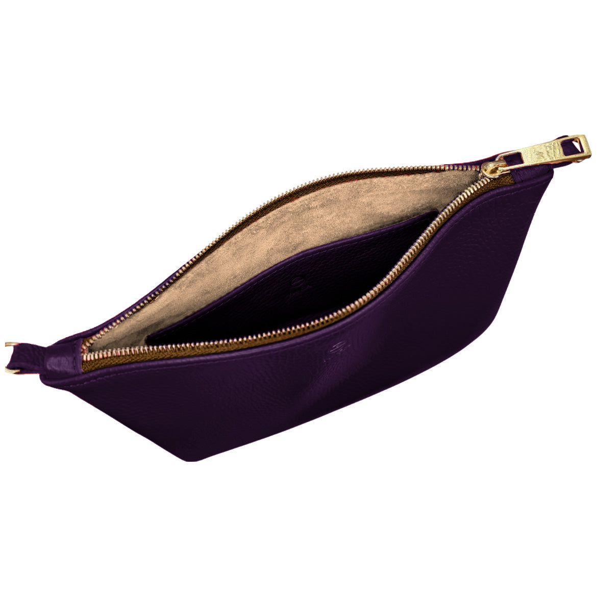 Granulado Violeta | Bolso de piel para mujer | Bandolera con Tira ajustable