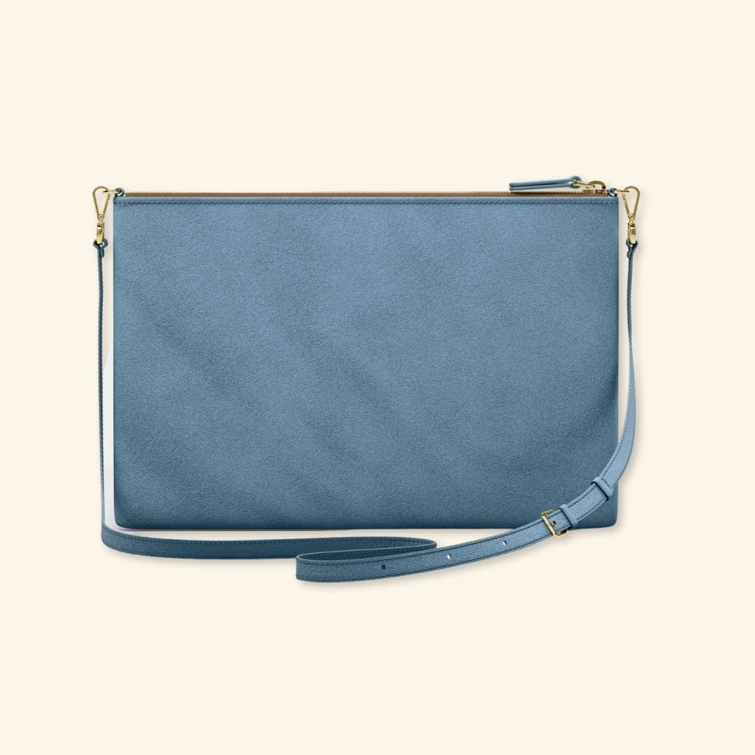 Serraje Cobalto | Bolso de piel para mujer | Con Tira ajustable