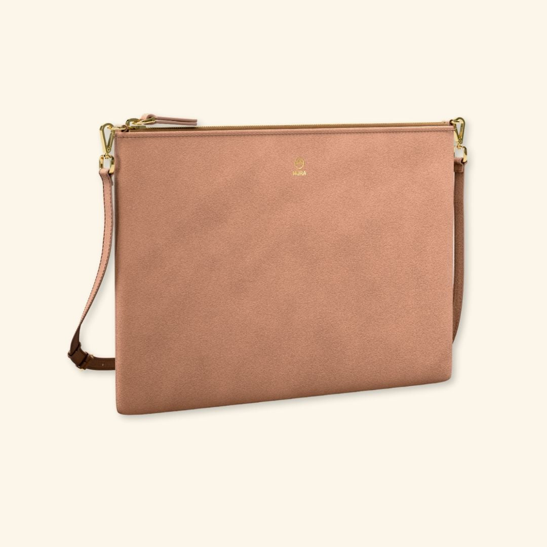 Serraje Salmón | Bolso de piel para mujer | Con Tira ajustable