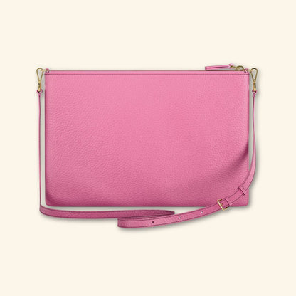 Bolso de piel para mujer | Color Rosa | Bandolera con Tira ajustable