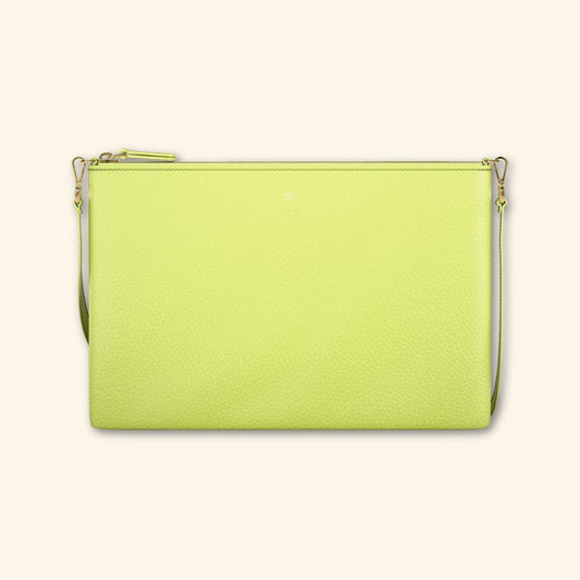 Bolso de piel para mujer | Color Lima | Bandolera con Tira ajustable