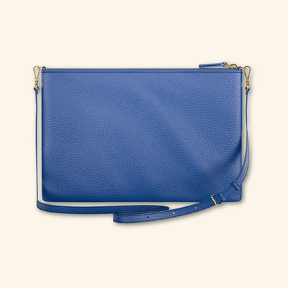 Bolso de piel para mujer | Color Azul Marino | Bandolera con Tira ajustable