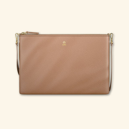 Bolso de piel para mujer | Color Cognac | Bandolera con Tira ajustable