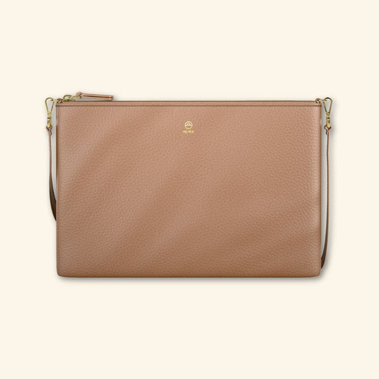 Bolso de piel para mujer | Color Cognac | Bandolera con Tira ajustable