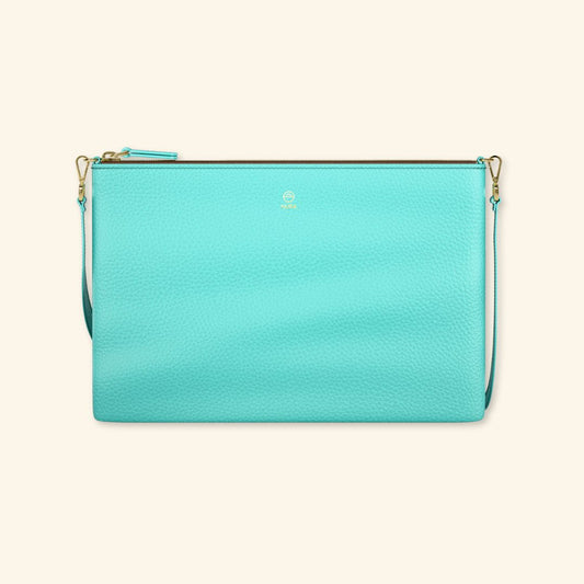 Granulado Acqua | Bolso de piel para mujer | Bandolera con Tira ajustable
