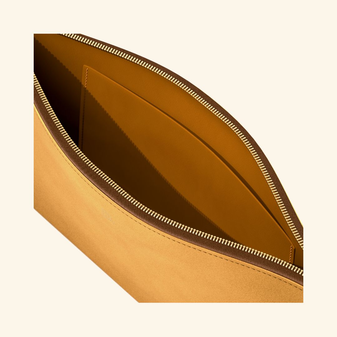 Serraje Amarillo | Bolso de piel para mujer | Con Tira ajustable