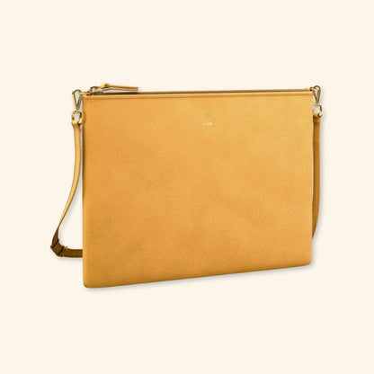 Serraje Amarillo | Bolso de piel para mujer | Con Tira ajustable