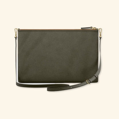 Serraje Avocado | Bolso de piel para mujer | Con Tira ajustable