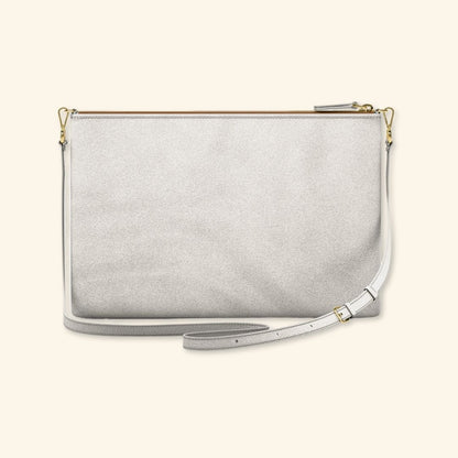 Serraje Blanco | Bolso de piel para mujer | Con Tira ajustable
