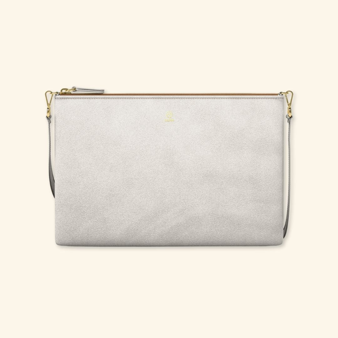 Serraje Blanco | Bolso de piel para mujer | Con Tira ajustable