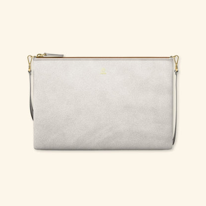 Serraje Blanco | Bolso de piel para mujer | Con Tira ajustable