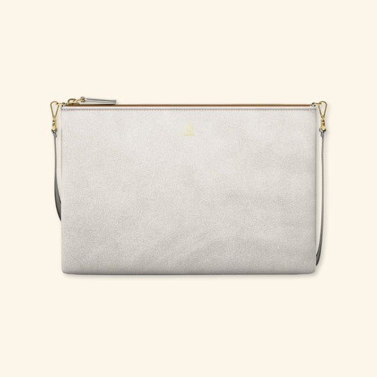 Serraje Blanco | Bolso de piel para mujer | Con Tira ajustable