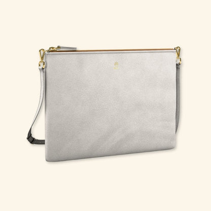 Serraje Blanco | Bolso de piel para mujer | Con Tira ajustable