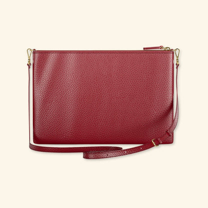 Granulado Burdeos con Interior Marrón en Piel de Serraje