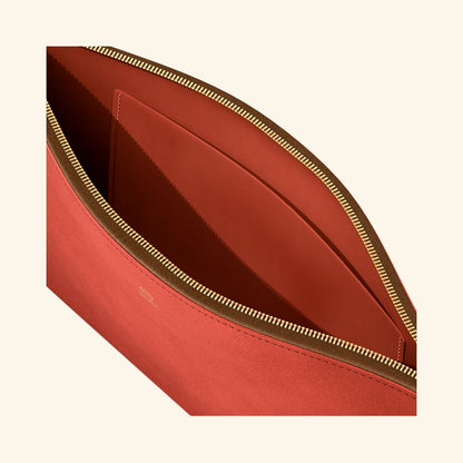 Serraje Coral | Bolso de piel para mujer | Con Tira ajustable
