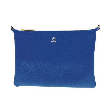 Granulado Azul Marino | Bolso de piel para mujer | Bandolera con Tira ajustable