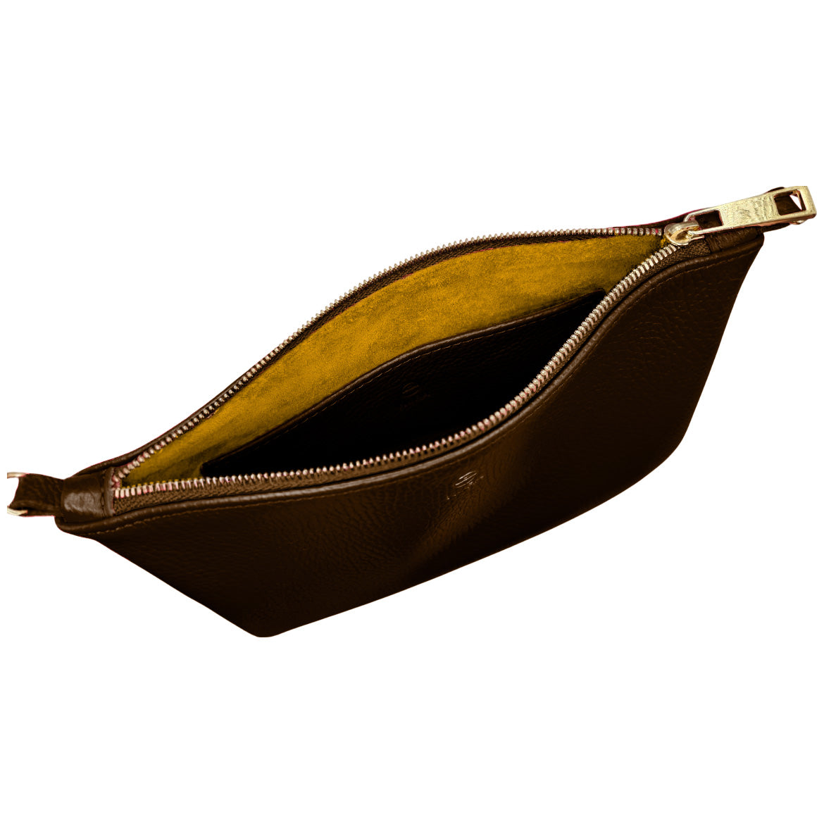 Granulado Castaño | Bolso de piel para mujer | Bandolera con Tira ajustable