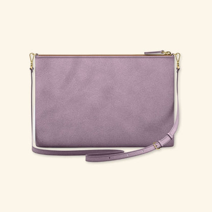 Serraje Lavanda | Bolso de piel para mujer | Con Tira ajustable