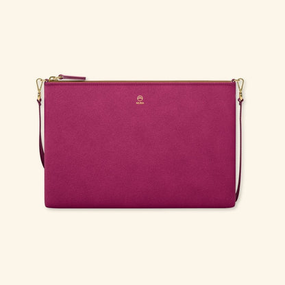 Serraje Orquidea | Bolso de piel para mujer | Con Tira ajustable