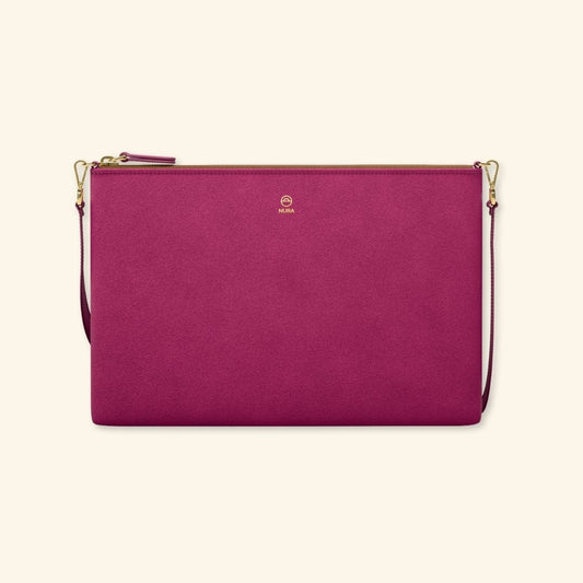 Serraje Orquidea | Bolso de piel para mujer | Con Tira ajustable