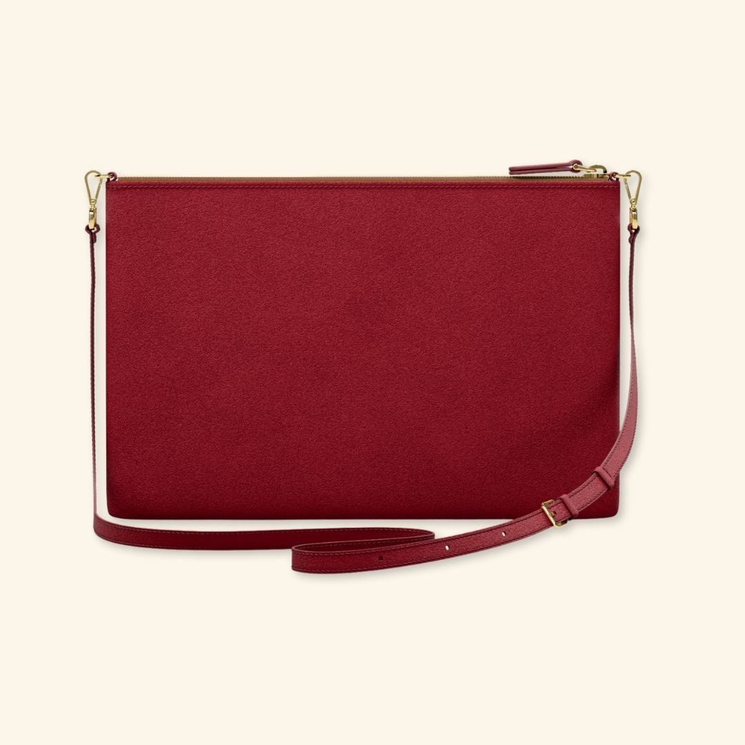 Serraje Red Fire | Bolso de piel para mujer | Con Tira ajustable