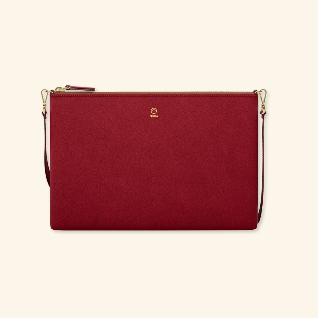 Serraje Red Fire | Bolso de piel para mujer | Con Tira ajustable