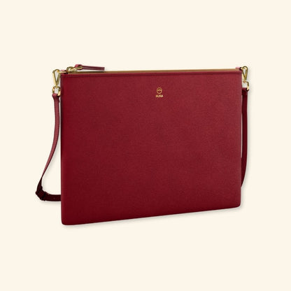 Serraje Red Fire | Bolso de piel para mujer | Con Tira ajustable