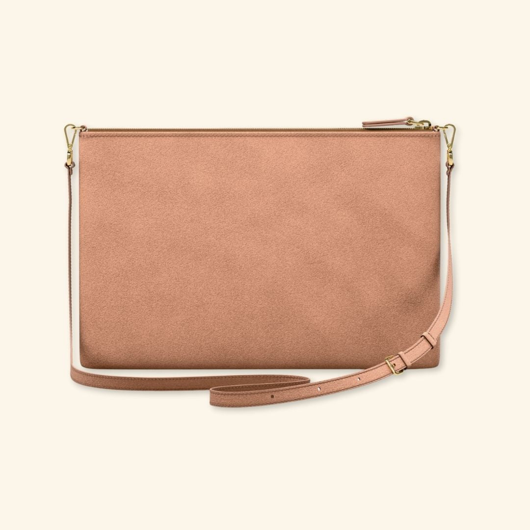 Serraje Salmón | Bolso de piel para mujer | Con Tira ajustable