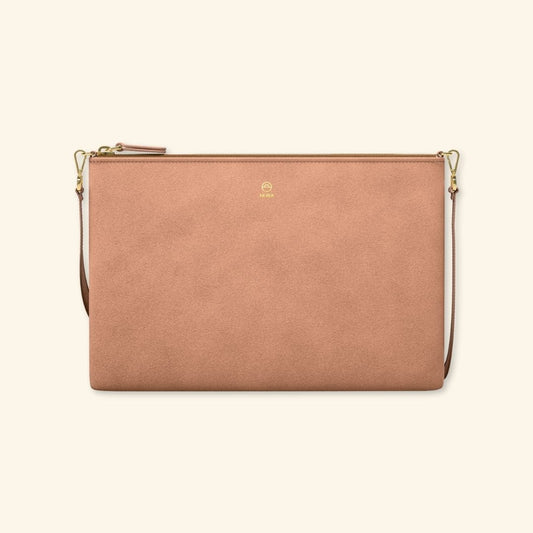 Serraje Salmón | Bolso de piel para mujer | Con Tira ajustable