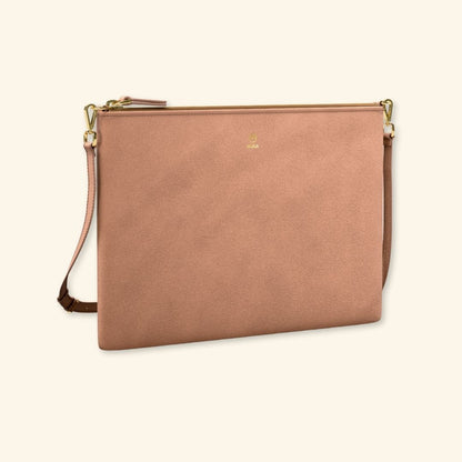 Serraje Salmón | Bolso de piel para mujer | Con Tira ajustable