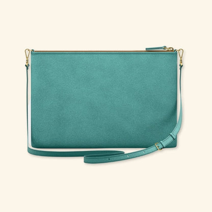 Serraje Turquesa | Bolso de piel para mujer | Con Tira ajustable