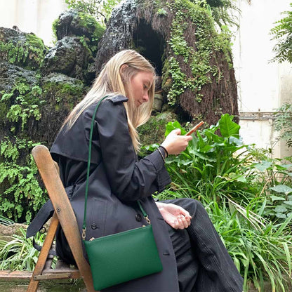 Verde con interior serraje marrón